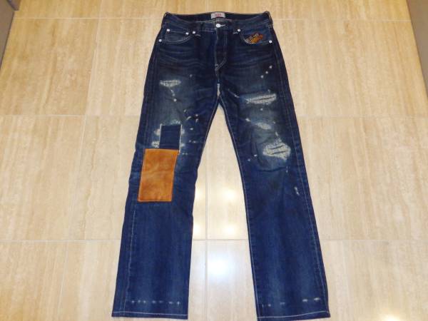 TMT×LEVI'S クラッシュ＆パッチ加工デニムパンツ W30 M
