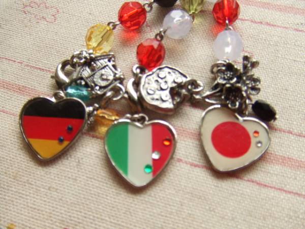 国旗チャームストラップ　ドイツ イタリア 日本 枢軸 ヘタリア_3