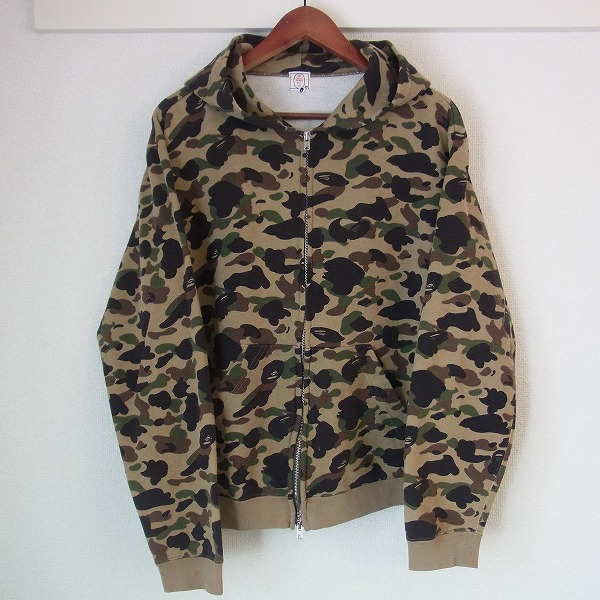 A BATHING APE 1stカモ スエットパーカー M/シャーク 猿カモ あ 男性用