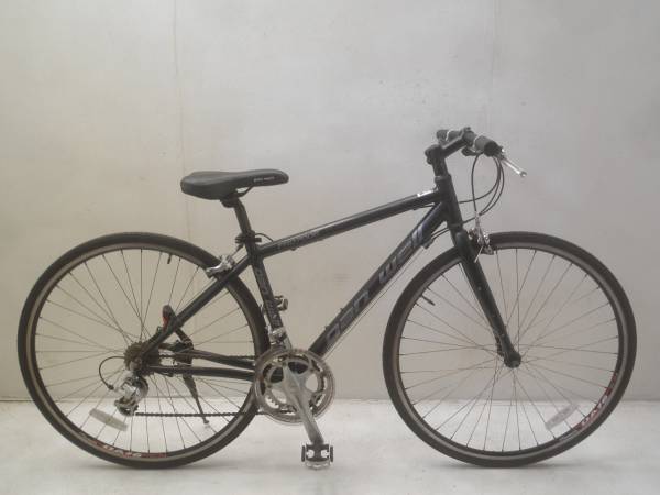 ガンウェル FRD 7006 アルミ クロスバイク 中古 自転車 黒 S67