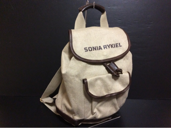 SONIA RYKIEL★ソニア・リキエル リュックサック キャンバス×革