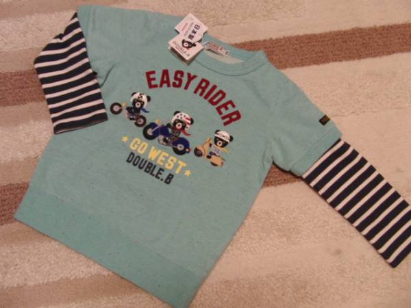 今期新品★ミキハウスダブルB　トレーナーEASY RIDER★100