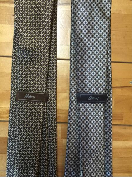 B*2様 Brioni ネクタイ 2本セット 黒 ワインレッド Brioni ブリオーニ2点