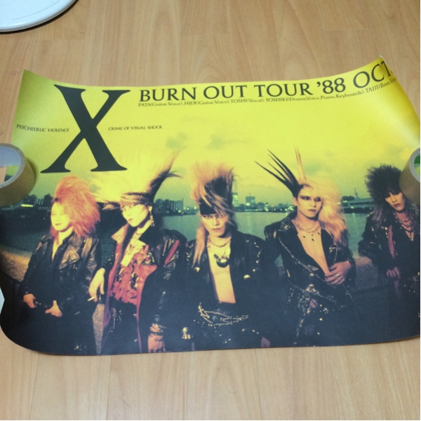 X JAPANインディーズ時代ポスターhide YOSHIKI Toshl PATA TAIJI(X