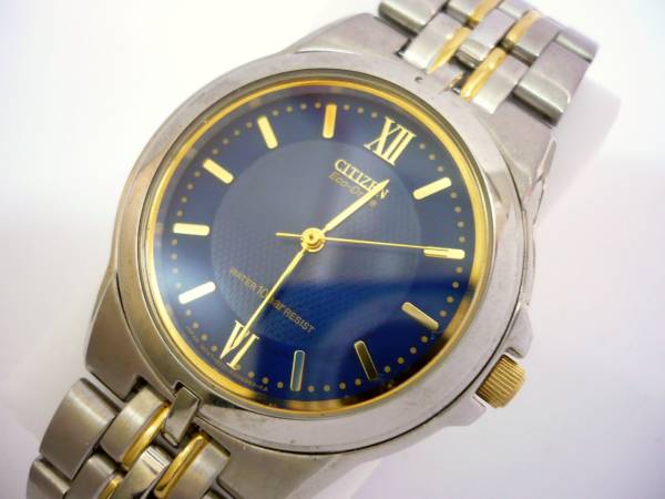 ★CITIZEN/シチズン★腕時計 エコドライブ コンビ■文字盤紺色♪