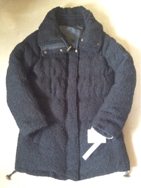 黒♪ふわふわツィード調♪ダウンコート♪ダウン90%♪新品♪