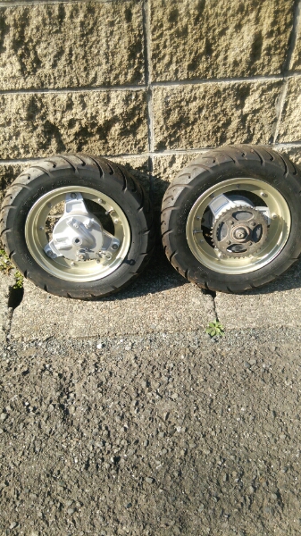 ホンダシャリー純正前後3本ハブホイール