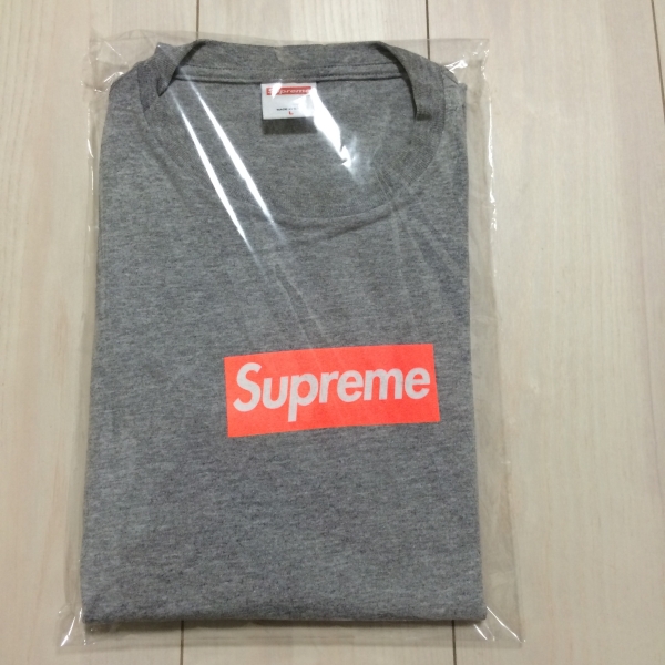 グレー L supreme box tee Tシャツ ボックス 15 aw fw おまけ有