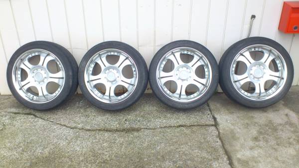 ◆　WORK 6穴 ブリジストンタイヤ　225/45-18　中古