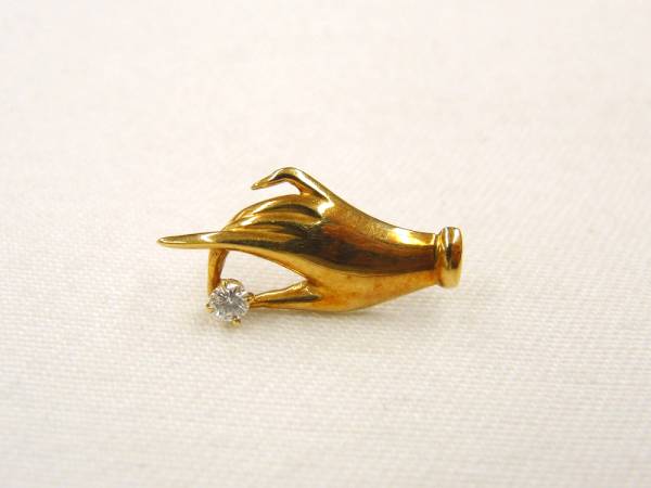 704-0170●宝市/中古/K18/ダイヤモンドタイタックピン/約1.7g