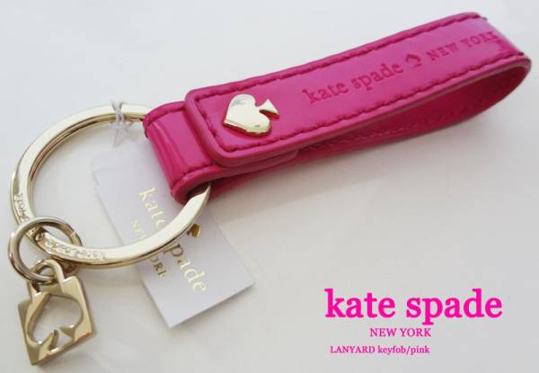 ケイトスペード新品＊Katespade LANYARD キーホルダー /ピンク