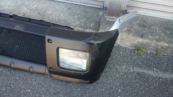 □■H15 ネイキッド L750S 加工フロントバンパー フォグ付