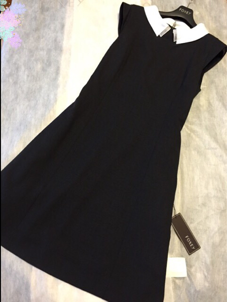 在庫処分 フォクシー 白襟 シャルマント ワンピース ドレス 極美品 Foxy ひざ丈ワンピース Williamsav Com