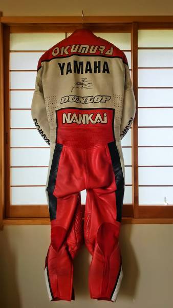 MFJ公認】南海 レーシングスーツ 平忠彦レプリカ サイン入り(Lサイズ