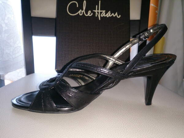 コールハーン ブラック革製サンダル 7 1/2 美品