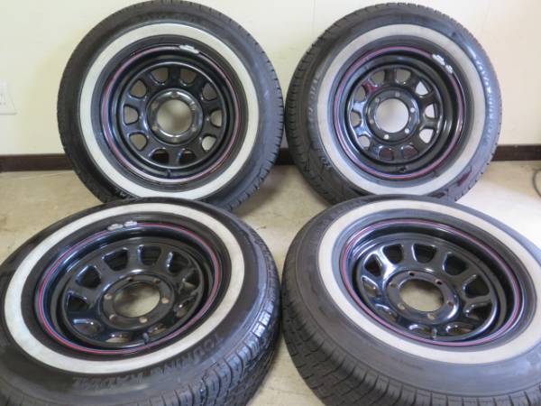 デイトナ風 バリ山225/70R15 ホワイトリボン ハイエースなど！(15 