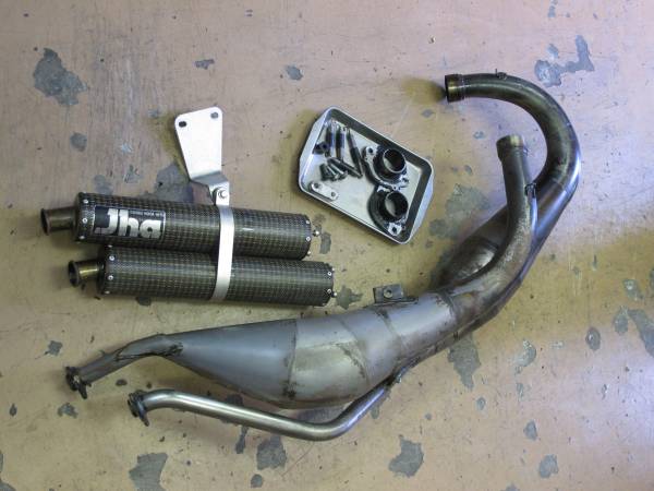 Jha 右2本出し Type-Dチャンバー 中古品 MC21またはMC28(マフラー本体