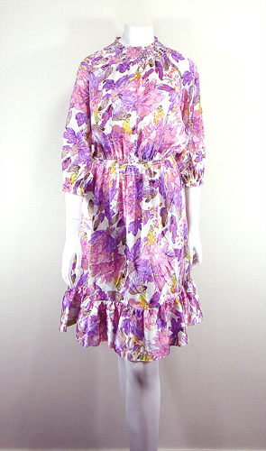 ヴィヴィアンタム◆2015SS ペオニー/牡丹/芍薬柄 シルクドレスS