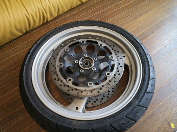 GSX250S 刀250　Ｗディスク化　材料①　アクロス　ホイール