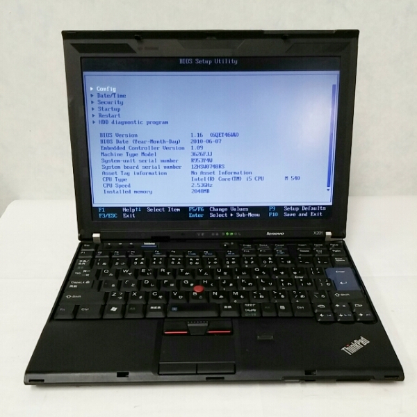 ジャンク品 Lenovo ThinkPad X201 売り切り