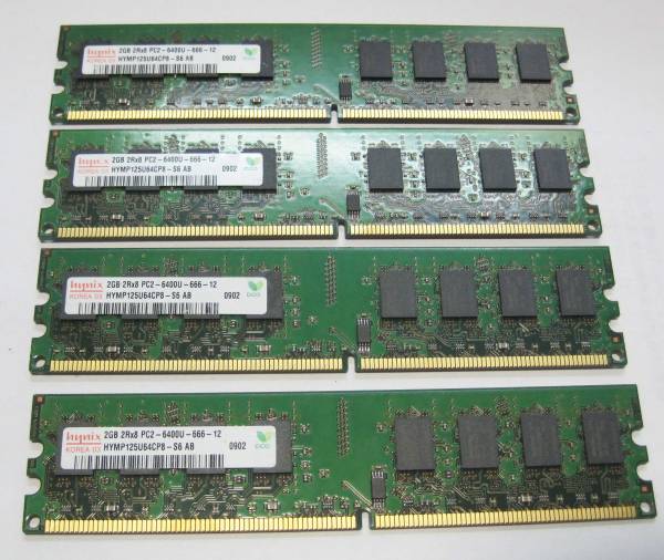 G71 hynix　PC2-6400U　DDR2-800 　2GB×4枚セット　合計8GB