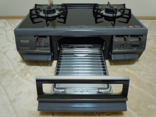 リンナイ　RTE-S63MGTS 都市ガス ガラストップ　中古 ホース付　