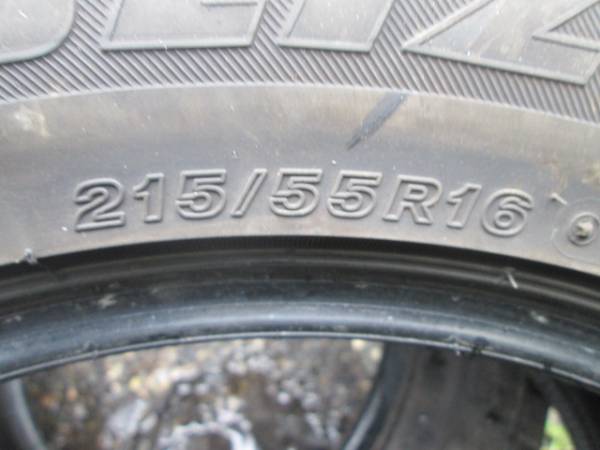 送料無料 BS レボGZ 215/55R16 2本　バリ溝 9/18