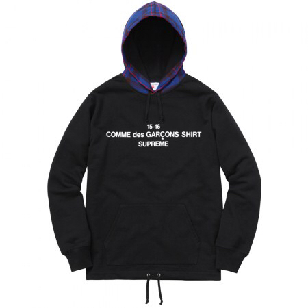 CDG Shirt × Supreme Hooded Sweatshirt Black S box パーカー