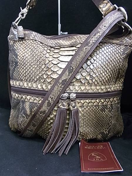 ★JRA★へび革　2WAYショルダーバック…ｊ6