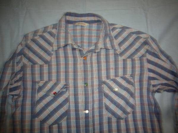 ★値下げ！春物★45rpm★カラー釦 長袖 コットンシャツ L～XL★