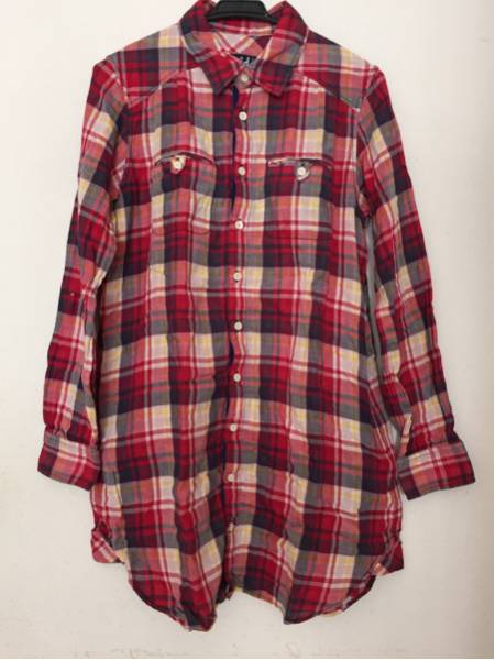 チェックシャツ ワンピース x-girl next stages マタニティ