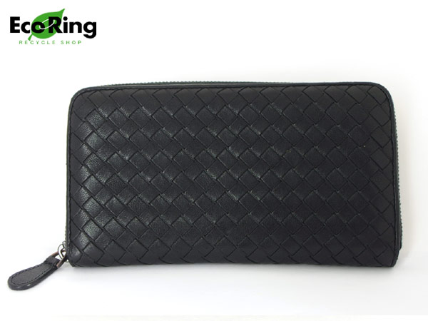 ▲1円 ボッテガヴェネタ イントレ ラウンド 長財布 GC193