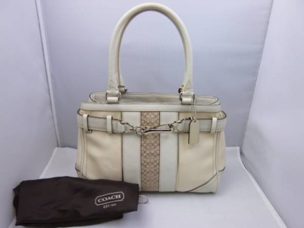 Coach／コーチブラウン レザー トート ショルダー 2WAYバッグ コーチ