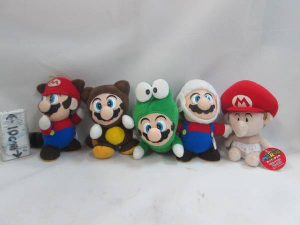 スーパーマリオ　カエル/スッポ　コレクション　ぬいぐるみ５体