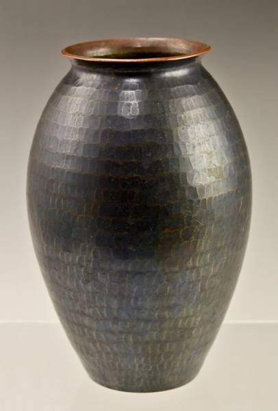 玉川堂 打出花瓶 銅製 花器 茶道 金属 華道 玉川堂 - 日本古美術玉川堂