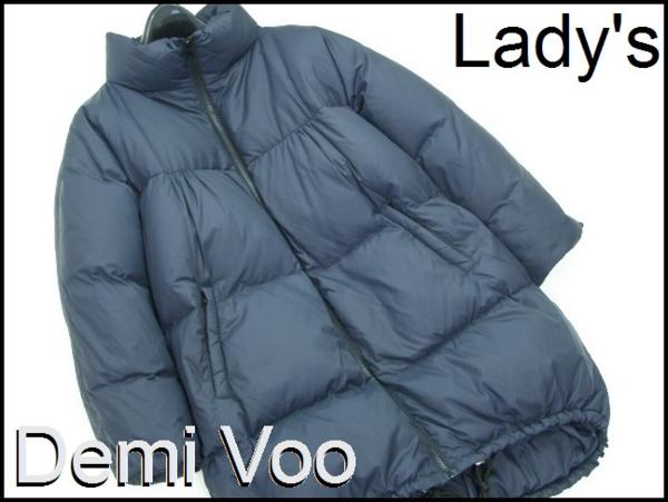 N3356z2▼Demi Voo デミヴー 秋冬 Aラインダウンコート紺▼