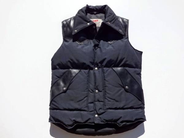 Schott ショットレザーヨーク ダウンベストS黒USA製 139DV