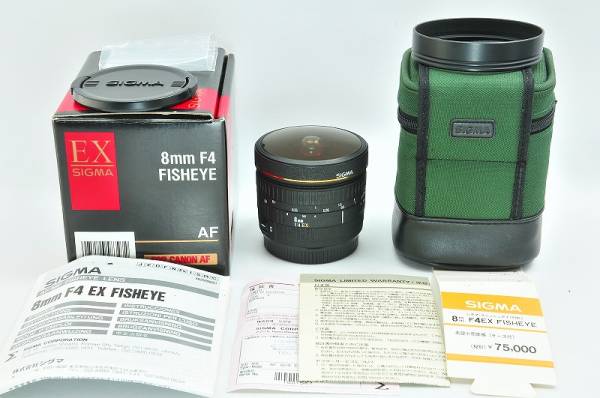 魚眼～シグマ SIGMA 8mm F4 EX FISHEYE for CANON 元箱有 【公式通販】
