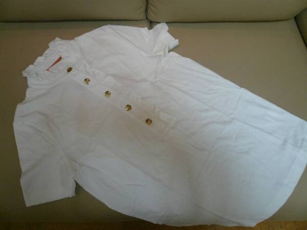 タグ付未使用品 トリーバーチ 半袖シャツ トップス ホワイト S