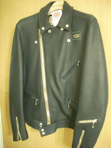 Lewis Leathers サイクロン リアルマッコイズ鹿革 TF42 ネイビー