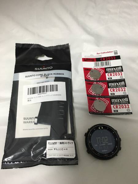 ストラップ新品♪SUUNTO スント CORE コア ブラック　電池交換済