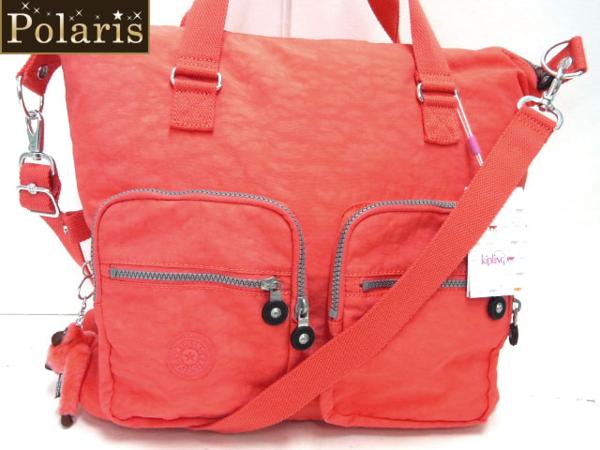キプリング【未使用】ナイロン2wayショルダーバッグ/ピンク