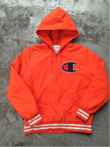 美品!!supreme × champion ハーフジップパーカ!!シュプリーム