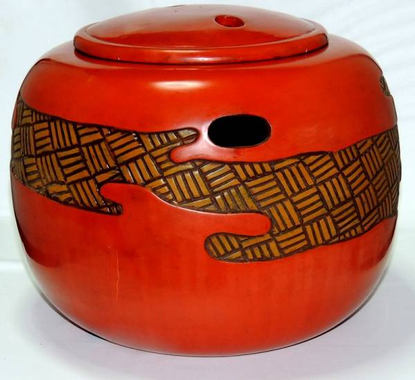 陶器 蓋付き火鉢　手あぶり　炭入れ 珍品