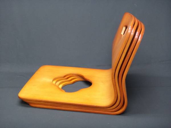 ☆曲げ木座椅子 座椅子 4脚セット☆ 曲げ木 座