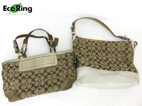 1円 コーチ シグネチャー 2156 8K49 バッグ 計2点セット BR752