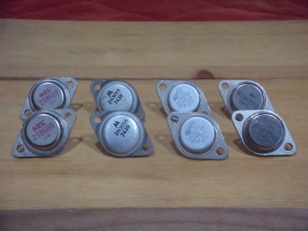 金田式アンプに NEC 2SB600／モトローラ 2N3055アルミ　中古　他