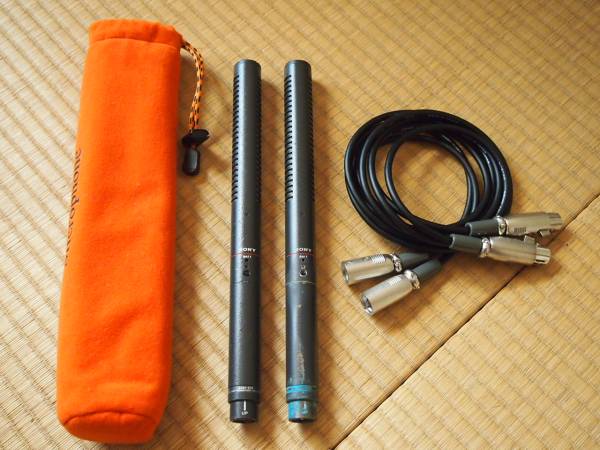 SONY 業務用 コンデンサ ガンマイク ECM-672 2本セット 動作品 SONY
