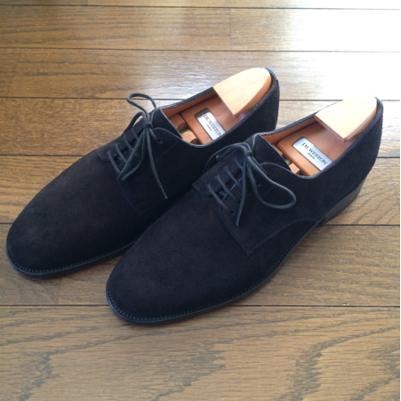 美品 JM WESTON スウェード プレーントゥ 5D ウエストン black