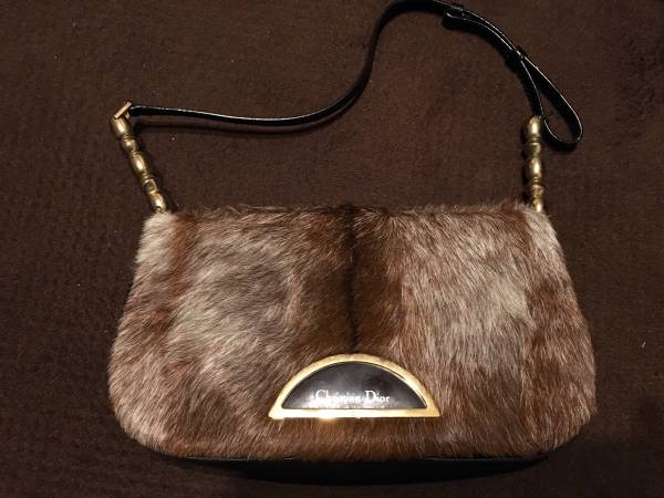 Christian Dior クリスチャンディオール バッグ ポーチ ファー